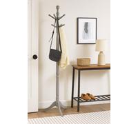 Aspect Furniture Cleo Wooden Coat Stand With 9 Hooks-Solid Wood In Grey Finish