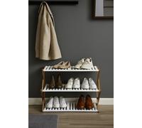 Aspect Furniture Folding Bamboo Shoe Rack/organizer Shelf-3 Tier