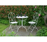 Aspect Furniture French Style Metal Bistro Set,avignon Bistro Set, Antique White