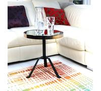 Aspect Furniture Leonardo Three Legged Side Table With Mirrored Top - Rose Gold/black