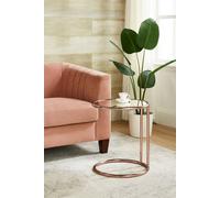 Aspect Furniture Mia Round Side Table, Copper/mirror