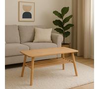Aspect Furniture Nikko Bamboo Coffee Table With Shelf,natural Bamboo