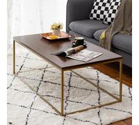 Aspect Furniture Regis Rectangular Coffee Table,walnut/gold
