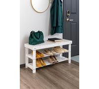 Aspect Furniture Timor 3 Tier Shoe Bench With Storage Space On Top-White