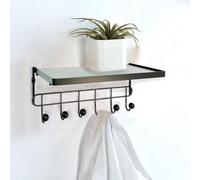 Aspect Furniture Wall Mounted Coat Hook With Floating Display Storage Shelf