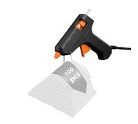 Aspect Hot Glue Gun Mini Fireproof Kit with 100 Glue Sticks 7mm, DIY for School Crafting Arts, Tool, Sealing, Home Repairs, Cards, Cardboard, Plastic and Glass Pistol Design, Gift for Men and Women