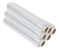 Aspect Pallet Wrap (400 mm x 250m) Heavy Duty Shrink Wrap Roll Cling Film, Tear Resistant, Waterproof Shrink Wrap Rolls, Moving Essentials for Homes and Industrial use (Pack of 6, Clear)