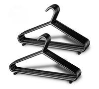 Aspect Plastic Coat Hangers, Heavy Duty Adult Size, Black, Pack of 25