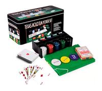 Aspect Poker Set, Casino Texas Holdem 200pcs Poker Set with Chips, Poker Mat & Tin Box | Gambling Cards & Casino Chips for Black Jack Games Complete Game Kit