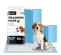 Aspect Puppy Training Pads 50 Pack 6 Layers of Protectio, Puppy Pads, Water Proof Dog Pee Pad (560mm x 560mm, White)