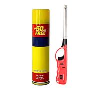 Aspect Refillable BBQ Lighter With 300ml Clipper Gas - Adjustable Flame, Multi-Use for Kitchen, BBQ, Candles, Camping (Set of 2)