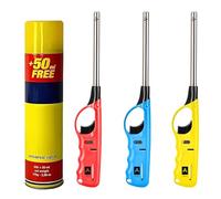 Aspect X3 Refillable BBQ Lighter - Clipper Gas, Adjustable, Multi-Use for Kitchen, BBQ, Candles, Camping (Set of 4)