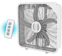Aspen Box Fan 20 Inch with remote control Small Box Fans, Home Window Box Fans 3 Speed Quiet Most Powerful Window Fans for Home Bedroom Square Fan