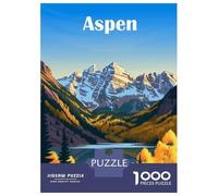 Aspen Colorado 1000 Piece Jigsaw Puzzle, Historic Square Architecture, Screen-Free Fun, Matte Printed Jigsaw, for Travel Lovers, 52x38cm/1000pcs