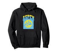 Aspen Colorado Retro Mountain Vintage Skiing Hiking Travel Pullover Hoodie