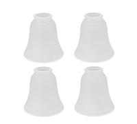 Aspen Creative 23046-4A Transitional Style Bell Shaped Frosted Shade, 2-1/8" Fitter Size, 4-3/4" Height x 4-3/4" Diameter, 4 Pack Replacement Glass