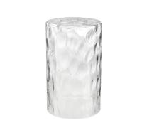 Aspen Creative 23527-63-1, Clear Hammered Glass Shade for Lighting Fixture/Vanity Light/Wall Light/Pendant, Size: 3-3/4" D x 5-3/4" H