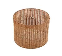 Aspen Creative 31604, Natural Rattan Spider Drum Shade, 12" Top x 12" Bottom x 9" Height