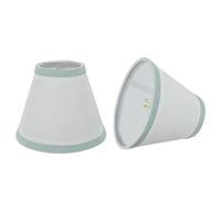 Aspen Creative 32044-2A Small Hardback Empire Shape Chandelier Clip-On Lamp Shade Set (2 Pack), Transitional Design in White, 6" Bottom Width (3" x 6" x 5")