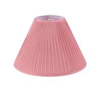 Aspen Creative 33027, Hardback Empire Transitional Spider Lamp Shade, Mushroom Pleated Rose Pink Faux Silk Fabric, 7" Top x 18" Bottom x 13" Slant Height