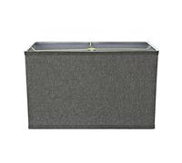 Aspen Creative 36007 Rectangular Hardback Shape Spider Construction Lamp Shade, (8" + 16") x 10", Grey