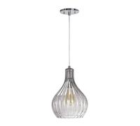 Aspen Creative 61039-2 Adjustable 1 Light Mini Pendant Ceiling Light, Transitional Design in Chrome Finish, Smoke Glass Shade, 8 5/8" Wide