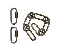 Aspen Creative, Antique Brass, 21123-07-1, Steel Heavy Duty Chain & Two Quick Link Connector Fixture/Swag Light/Plants / 1 Foot, 8 Gauge