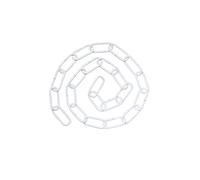 Aspen Creative Matte White, 21120-01-2, Steel 3 Feet Heavy Duty Chain for Hanging Up Maximum Weight 60 Pounds Fixture/Swag Light/Plants, 10 Gauge, Set of 2