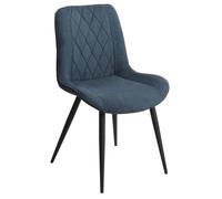 Aspen Dining Chair - Set of 2 - Diamond Stitch - Blue Fabric