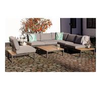 Aspen Garden Corner Sofa by Royalcraft - 6 Seats Grey Cushions