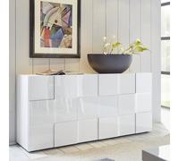 aspen high gloss sideboard with 3 doors in white