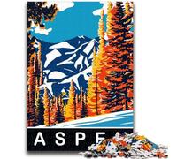 Aspen in Orange And Blue Adult Jigsaw Puzzles 1000 Pieces, Help The Brain Exercise Addictive Toys to Cultivate Patience Unique Challenge Game 1000pcs(50x75cm)