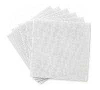 Aspen Lane 13 Mesh Needlepoint Canvas, Blank Cotton Interlock White Canvas Sheets for DIY Embroidery, Cross Stitch, Needlepoint & Craft Projects, Durable Stitching Canvas, 8” x 8”, Pack of 6