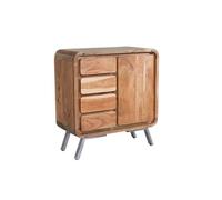 Aspen Medium Sideboard - Metal/Wood - L40 x W85 x H90 cm Indian Hub Brown One Size