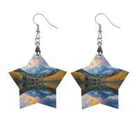 Aspen Morning Women's Wooden Earring Star Dangle Earrings Pendant Jewelry