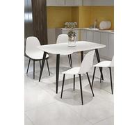 Aspen Pair of Plastic Curve Dining Chair Black