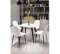 Aspen Pair of Plastic Duo Dining Chair Black