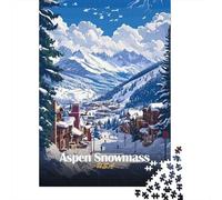 Aspen Snowmass Ski Resort 1000-Piece Jigsaw Puzzle for Adults, 52x38cm/1000pcs, January Puzzle Activity, Winter Downtime And A Calmer Routine
