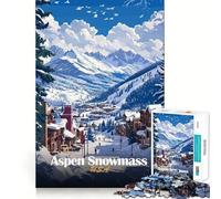 Aspen Snowmass Ski Resort 1000 Piece Jigsaw Puzzles for Adults Stress Free DownTime Game Enjoyable Challenge Nice Art (50x75cm)