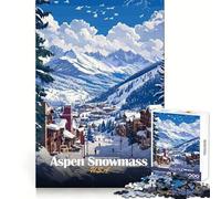 Aspen Snowmass Ski Resort 1000 Pieces Puzzles for Teenagers DownTime Game Smooth Connection Real Challenge Santa Surprise (38x52cm)