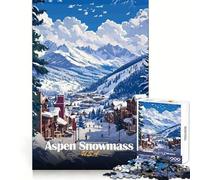Aspen Snowmass Ski Resort 1000 Pieces Puzzles for Teenagers DownTime Game Smooth Connection Real Challenge Santa Surprise (38x26cm)