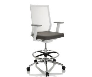 ASPEN WORK W - Counter chair Grey / white