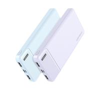 AsperX 2-Pack Power Bank Portable Charger Fast Charging 10000mAh, PowerBank USB C Input and Output, Battery Pack Compatible with iPhone, Samsung, Huawei, iPad, Tablets Purple and Blue