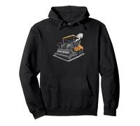 Asphalt Paving Machine Blueprint Technical Drawing Road Pullover Hoodie