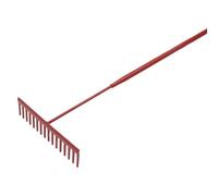 Asphalt Rake 16 Flat Teeth - Tubular Steel Shaft