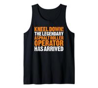 Asphalt Roller Operator Kneel Down Tank Top