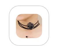 Asphinien Vintage Leopard Print Rose Floral Choker Necklace Layered Suede Velvet Y Necklace Long Tassel Wrap Necklace with Artificial Flower for Women, Long, Suede, No Gemstone