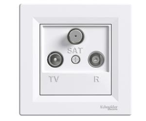 Asphora, 1dB RTV-SAT Power Socket, White, EPH3500121