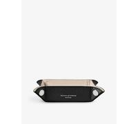 Aspinal Of London Aspinal Of London Tidy Tray Mini Grained-Leather Organiser 15.7cm x 11.4cm Black