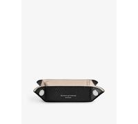 Aspinal of London Black Tidy Tray Mini Grained-leather Organiser 15.7cm X 11.4cm